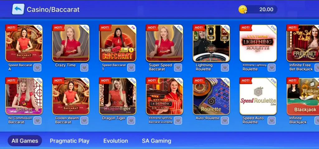 playtime casino baccarat